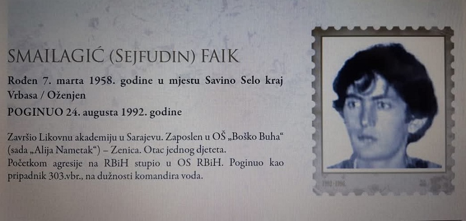 NAŠ NASTAVNIK FAIK SMAILAGIĆ ŠEHID-PRIPADNIK ARMIJE REPUBLIKE BIH