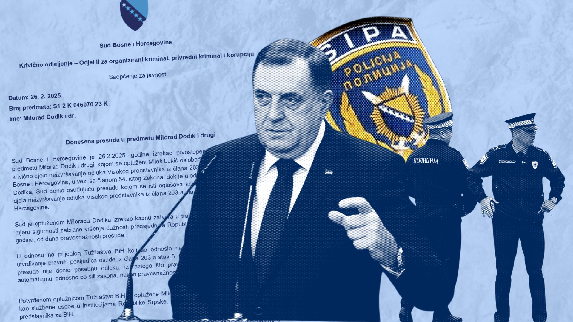 Potvrđena presuda: Milorad Dodik osuđen na godinu dana