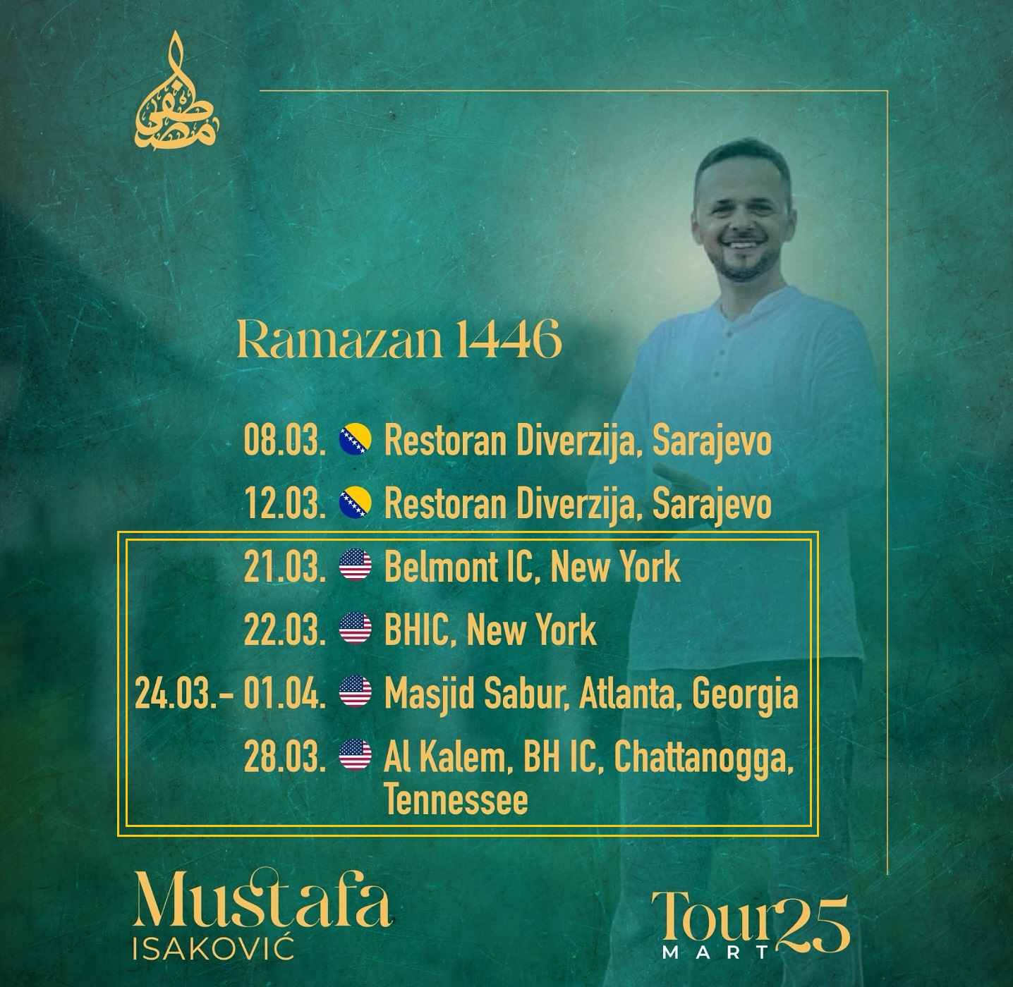 “US TOUR 2025” MUSTAFE ISAKOVIĆA