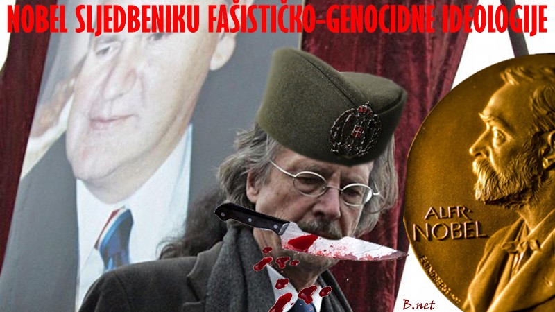 PROTEST PROTUV PETERA HANDKEA NEGATORA GENOCIDA U SREBRENICI I PROMOTORA VELIKONACIONALISTIČKE SRPSKE IDEJE