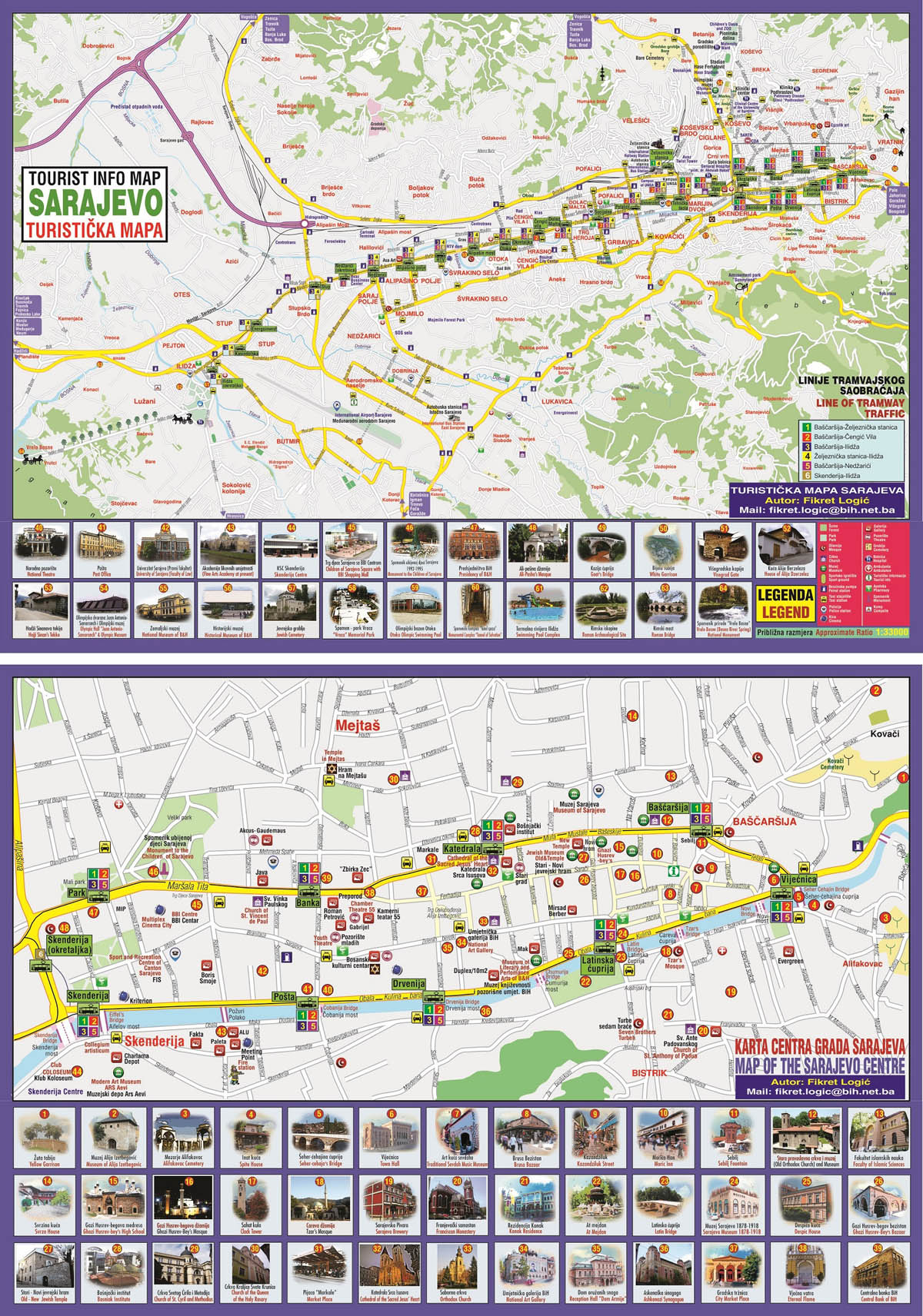 turistička karta sarajeva GEODET FIKRET LOGIĆ PRIPREMIO TURISTIČKE MAPE KANTONA I GRADA  turistička karta sarajeva